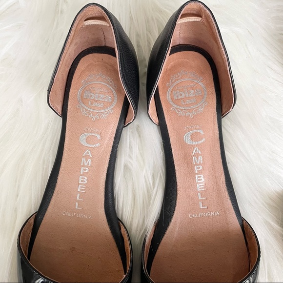 Jeffrey Campbell In Love D'Orsay Flats Black Leather Size 5 - Picture 6 of 8